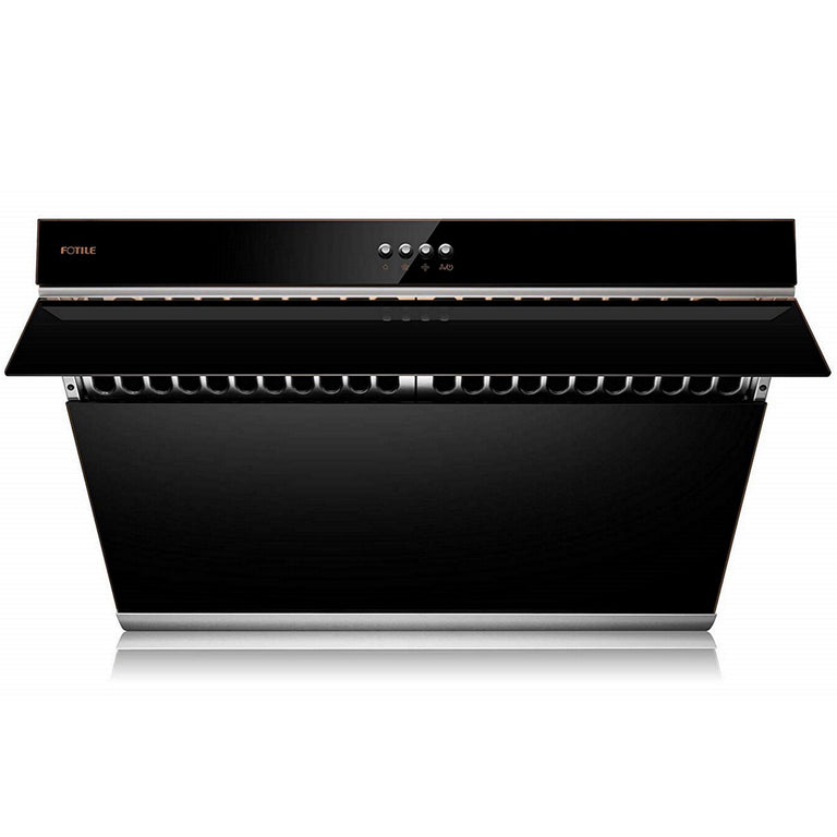 Fotile Package 30 Inch Cooktop and 30 Inch 850 CFM Range Hood in Black with Push Buttons, AP-GLS30501-4
