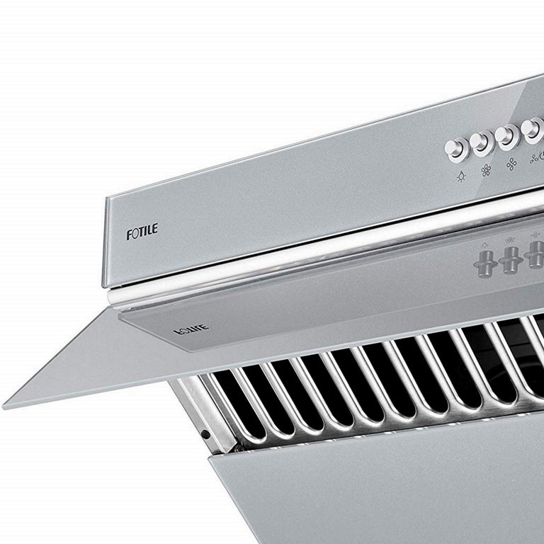 Fotile Package 30 Inch Cooktop and 30 Inch 850 CFM Range Hood in Silver Gray with Push Buttons, AP-GLS30501-5