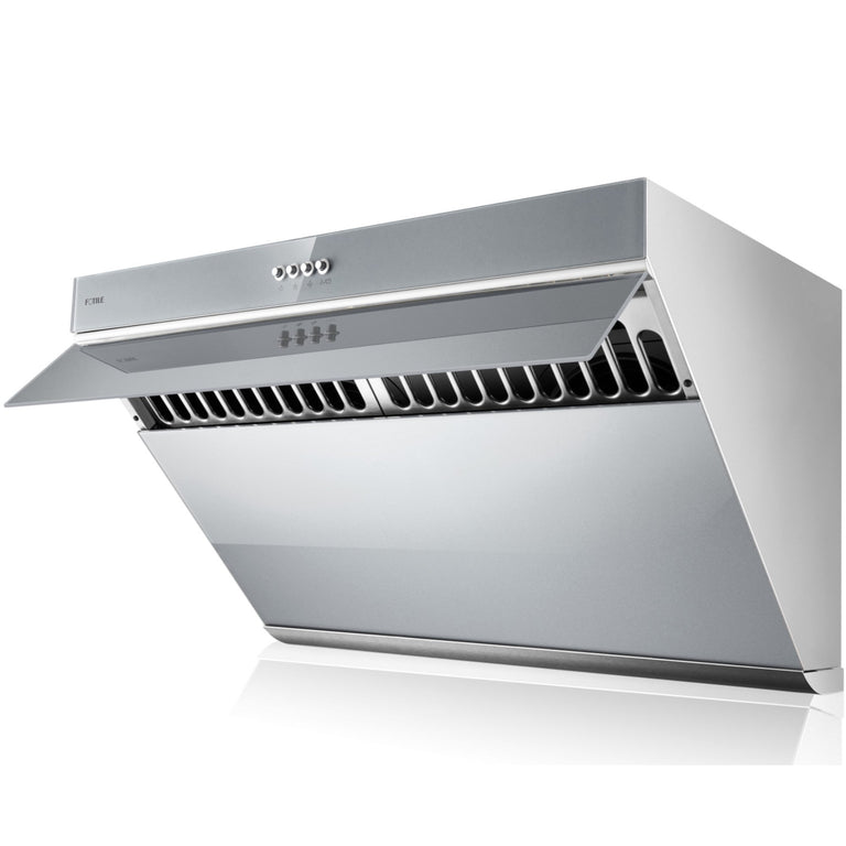 Fotile Package 30 Inch Cooktop and 30 Inch 850 CFM Range Hood in Silver Gray with Push Buttons, AP-GLS30501-5
