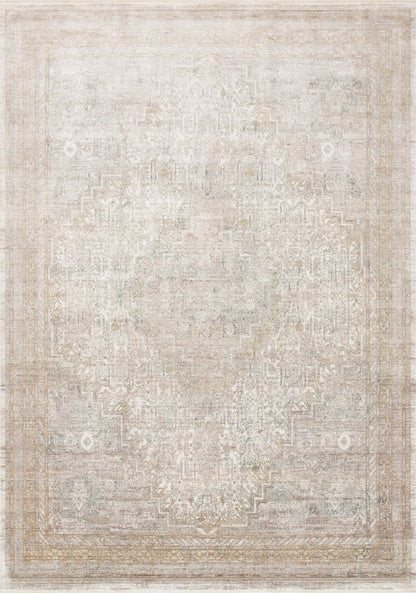 Loloi Rugs Gemma Collection Rug in Sand, Ivory - 5' x 7'3"