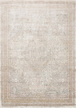 Loloi Rugs Gemma Collection Rug in Sand, Ivory - 3'7" x 5'