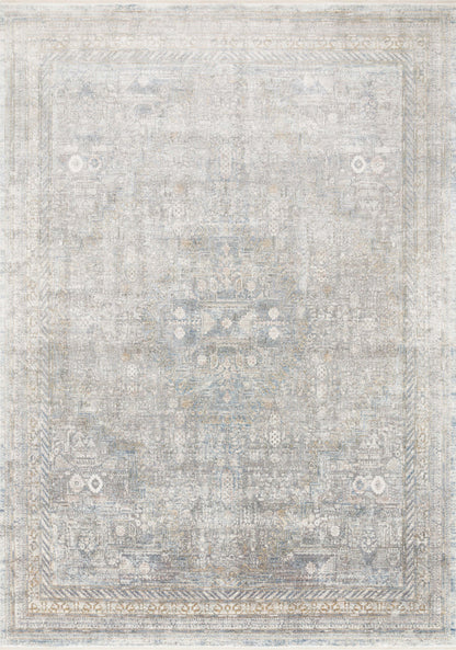 Loloi Rugs Gemma Collection Rug in Silver, Multi - 3'7" x 5'