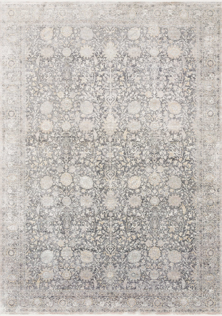 Loloi Rugs Gemma Collection Rug in Charcoal, Sand - 2'8" x 10'