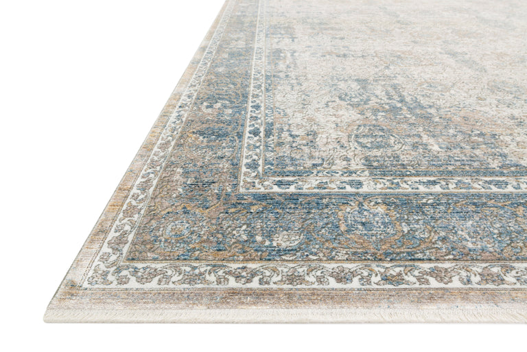 Loloi Rugs Gemma Collection Rug in Sky, Ivory - 7'7" x 9'10"