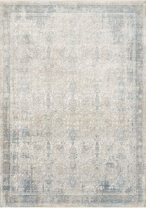 Loloi Rugs Gemma Collection Rug in Sky, Ivory - 3'7" x 5'