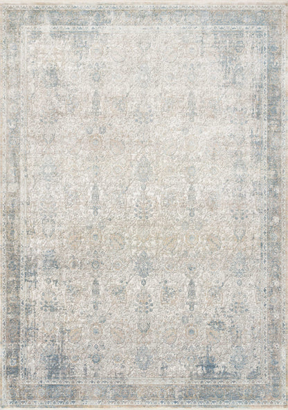 Loloi Rugs Gemma Collection Rug in Sky, Ivory - 3'7" x 5'