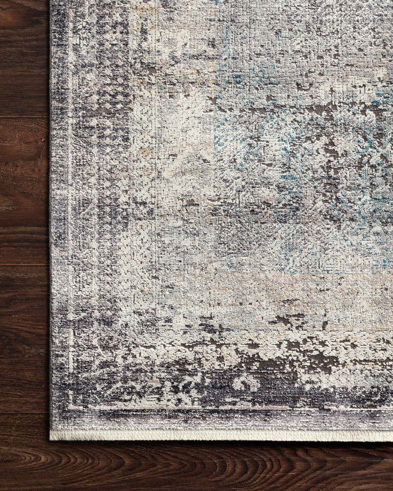 Loloi Rugs Gemma Collection Rug in Charcoal, Multi - 2'8" x 10'