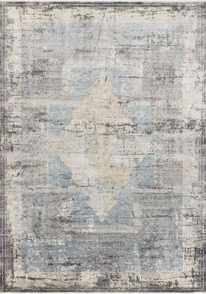 Loloi Rugs Gemma Collection Rug in Charcoal, Multi - 3'7" x 5'