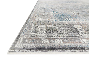 Loloi Rugs Gemma Collection Rug in Silver, Blue - 3'7" x 5'