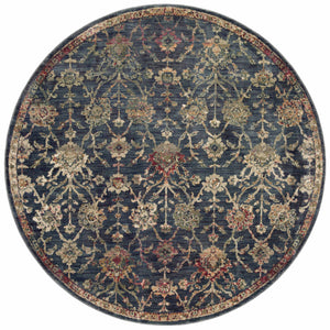 Loloi Rugs Giada Collection Rug in Navy, Multi - 7'10" x 7'10"