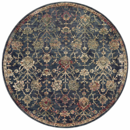 Loloi Rugs Giada Collection Rug in Navy, Multi - 7'10" x 7'10"