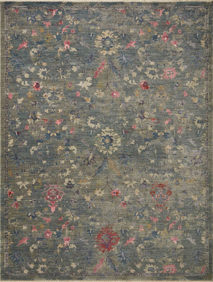 Loloi Rugs Giada Collection Rug in Lagoon, Multi - 7'10" x 7'10"