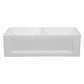 Kingston Brass 36 In. Double Bowl Farmhouse Kitchen Sink, Matte White, GKFA331810SQD