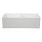 Kingston Brass 36 In. Double Bowl Farmhouse Kitchen Sink, Matte White, GKFA331810SQD