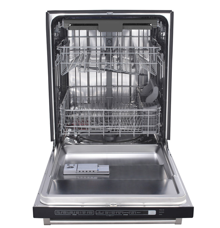 Thor Kitchen Package - 36" Propane Gas Range, Range Hood, Microwave, Refrigerator, Dishwasher, Wine Cooler, AP-HRG3618ULP-C-6