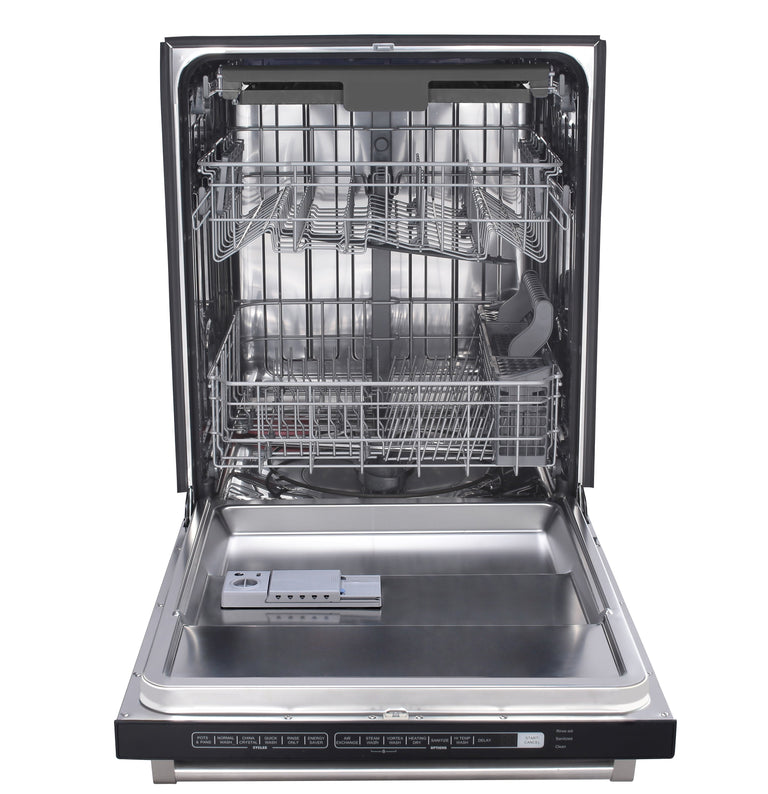 Thor Kitchen Package - 30" Professional Gas Range, Range Hood, Microwave, Refrigerator, Dishwasher & Wine Cooler, AP-HRG3080U-8