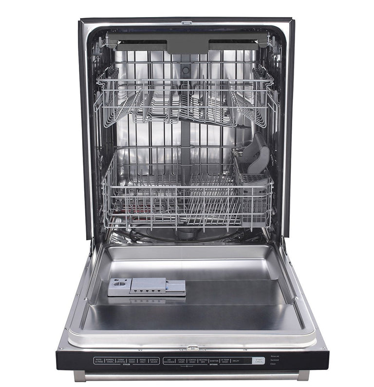 Thor Kitchen Package - 36" Gas Range, Range Hood, Refrigerator, Dishwasher, Wine Cooler, AP-TRG3601-W-3