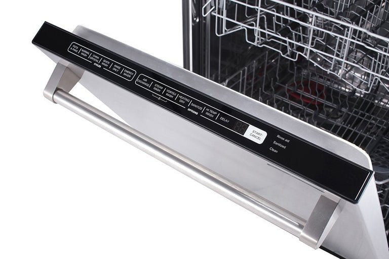 Thor Kitchen Package - 30" Gas Range, Range Hood, Refrigerator with Water and Ice Dispenser, Dishwasher, Wine Cooler, AP-LRG3001U-C-8