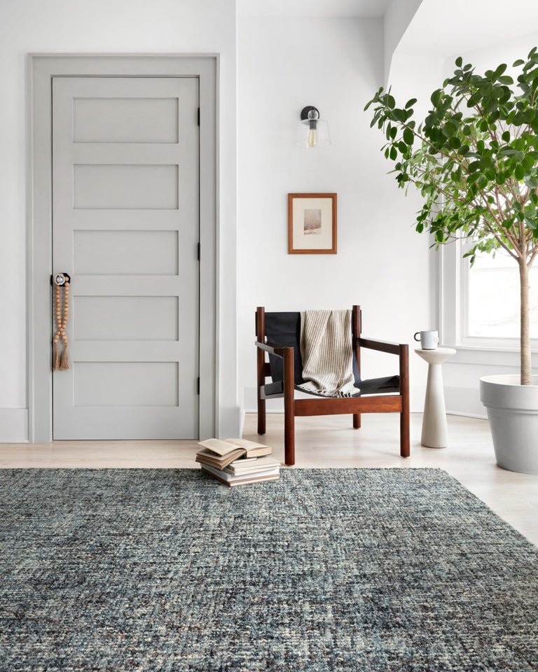 Loloi Rugs Harlow Collection Rug in Denim, Charcoal - 9'3" x 13'