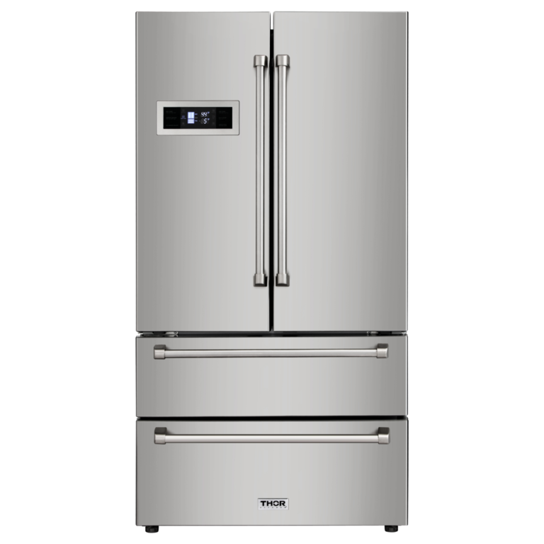 Thor Kitchen Appliances Set - 36 in. Natural Gas Range, Range Hood, Refrigerator, Dishwasher, Wine Cooler, AS-LRG3601U-4