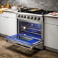 THOR Kitchen 36 in. 5.2 cu. ft. Professional Propane Gas Range in Stainless Steel, HRG3618ULP