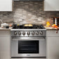 THOR Kitchen 36 in. 5.2 cu. ft. Professional Propane Gas Range in Stainless Steel, HRG3618ULP