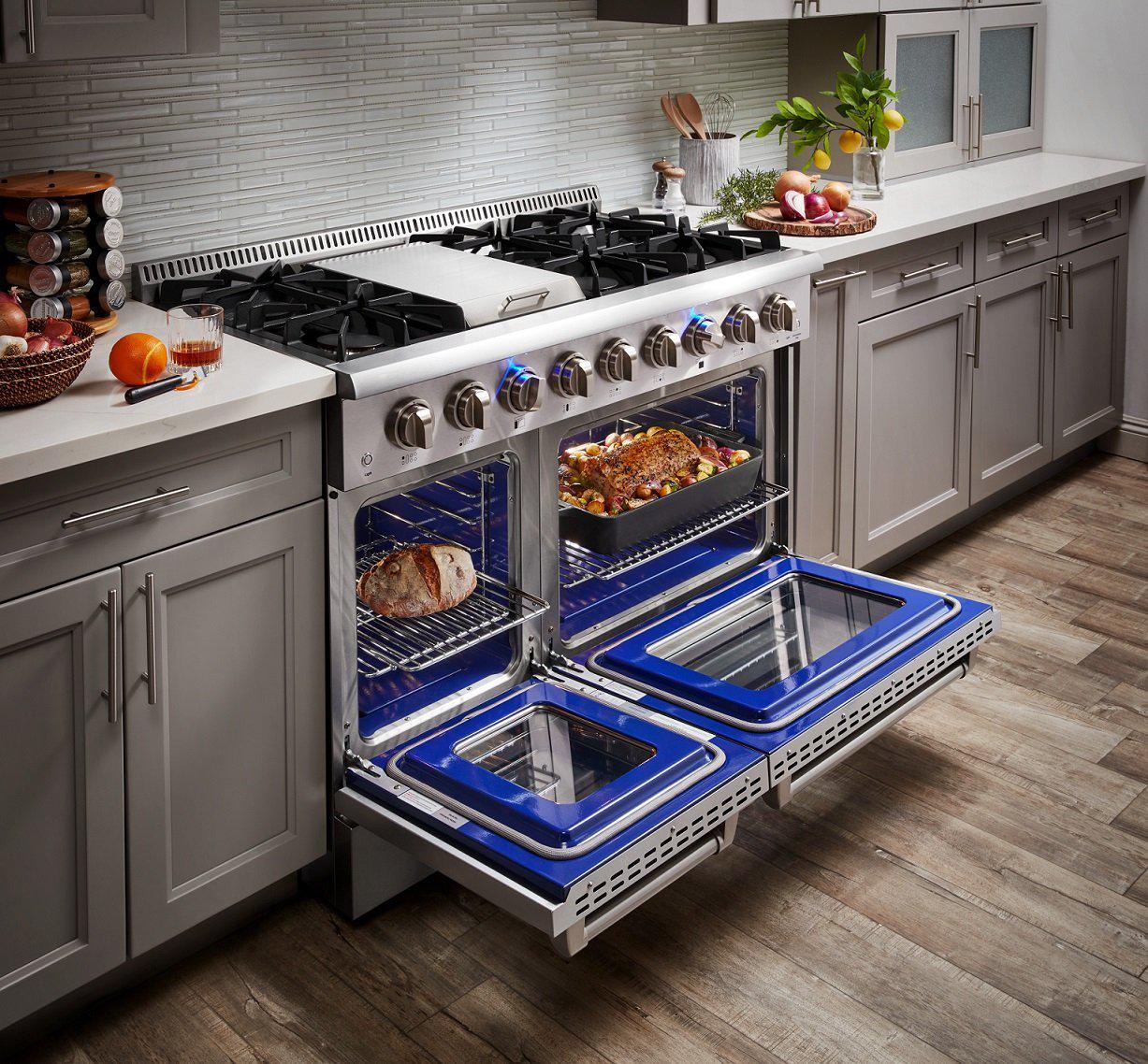 Thor Kitchen 48 in. 6.7 cu. ft. Professional Natural Gas Range in Stainless Steel, HRG4808U | Premium Home Source