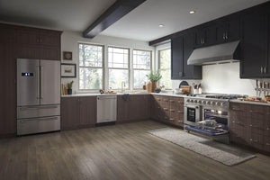 THOR Kitchen Package - 48" Gas Burner, Electric Oven Range, Range Hood, Refrigerator, Dishwasher, AP-HRD4803U-W-7