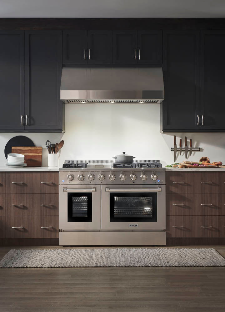 Thor Kitchen 48 in. 6.7 cu. ft. Professional Natural Gas Range in Stainless Steel, HRG4808U | Premium Home Source