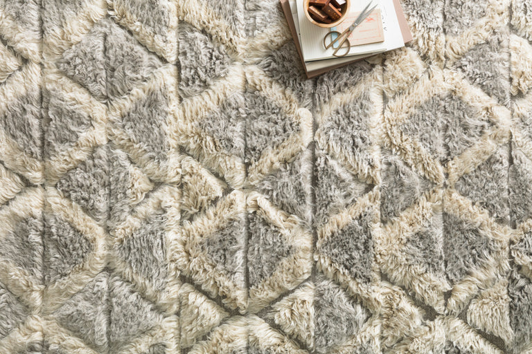 Loloi Rugs Hygge Collection Rug in Smoke, Taupe - 7'9" x 9'9"