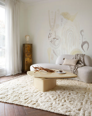 Loloi Rugs Hygge Collection Rug in Oatmeal, Ivory - 9'6" x 13'6"
