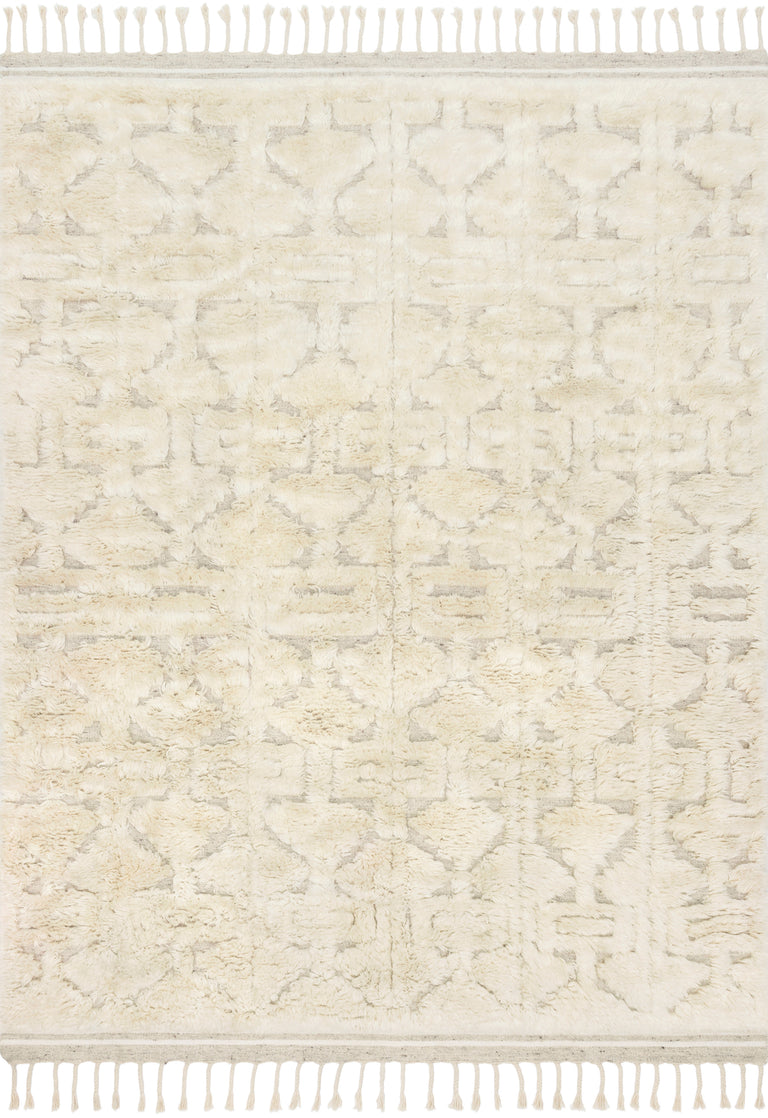 Loloi Rugs Hygge Collection Rug in Oatmeal, Ivory - 7'9" x 9'9"