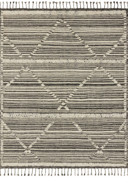 Loloi Rugs Iman Collection Rug in Ivory, Charcoal - 9'6" x 13'6"