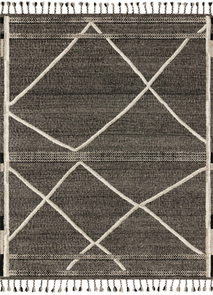 Loloi Rugs Iman Collection Rug in Beige, Charcoal - 8'6" x 11'6"