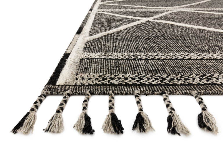 Loloi Rugs Iman Collection Rug in Beige, Charcoal - 5'6" x 8'6"