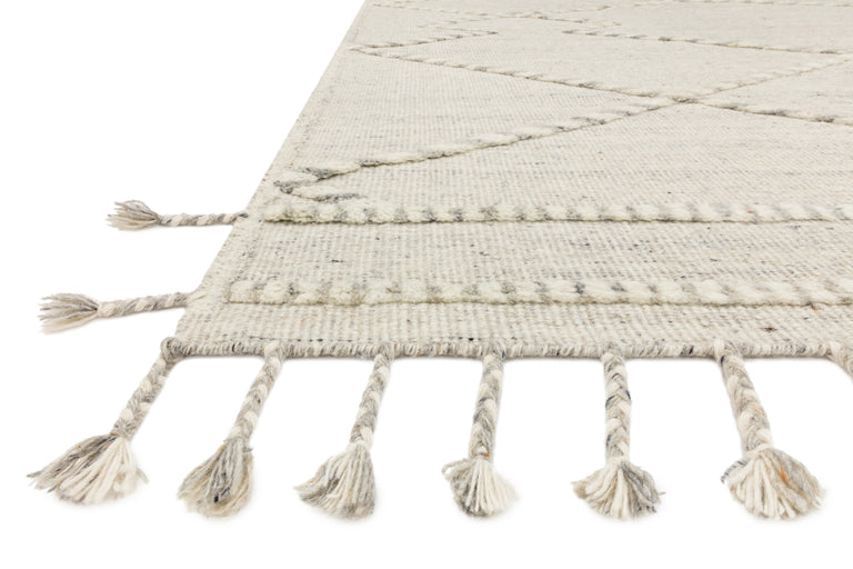Loloi Rugs Iman Collection Rug in Ivory, Lt. Grey - 5'6" x 8'6"