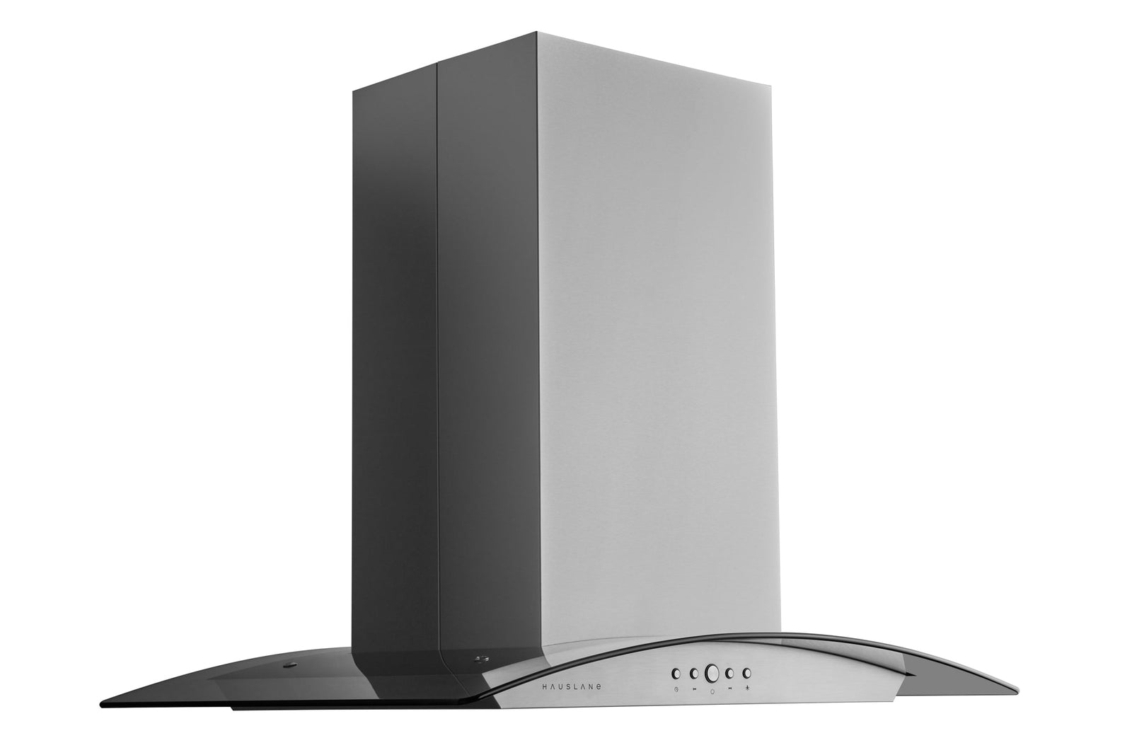 Hauslane 30 Inch Island Range Hood with Tempered Glass in Stainless St