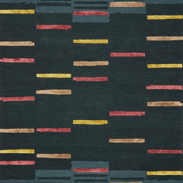 Loloi Rugs Jamila Collection Rug in Teal, Sunset - 7'9" x 9'9"