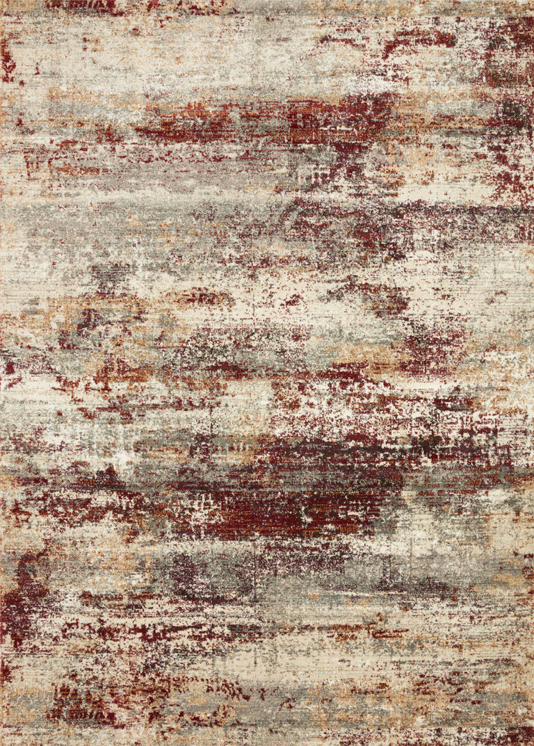 Loloi Rugs Jasmine Collection Rug in Dove, Rust - 11'6" x 15'