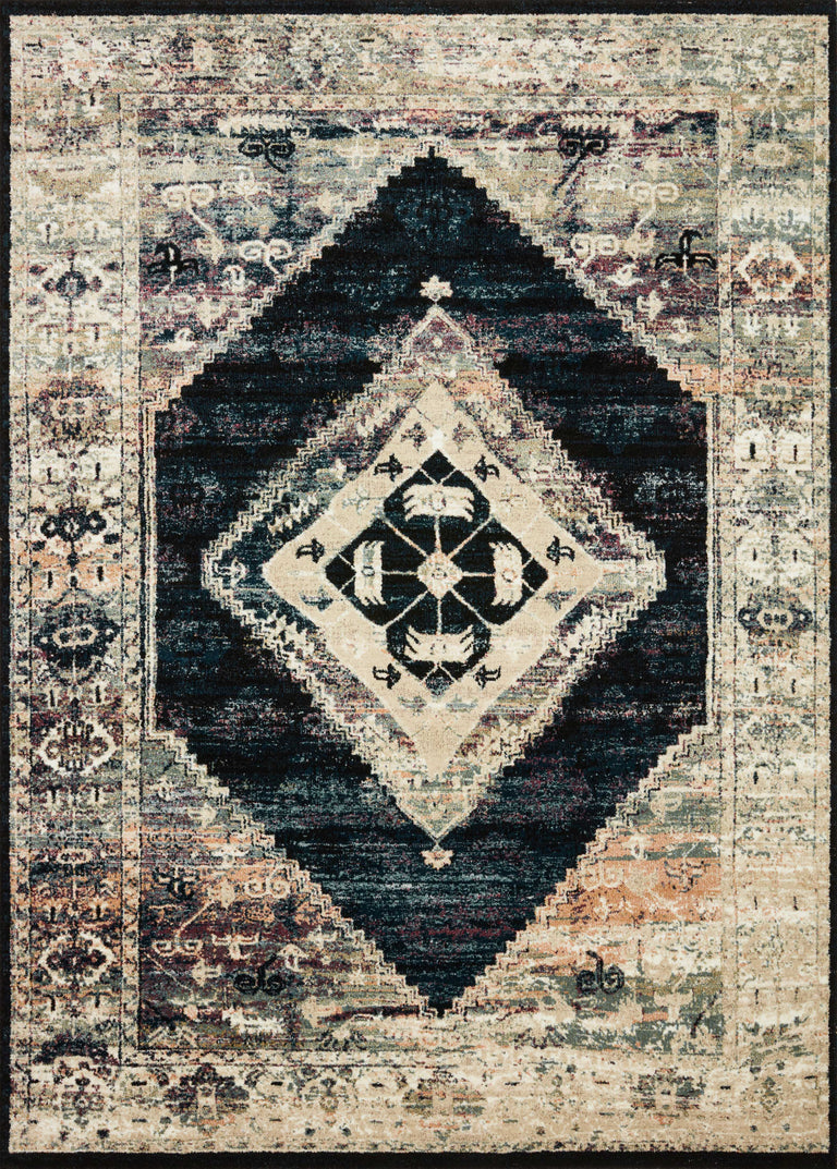 Loloi Rugs Jasmine Collection Rug in Ink, Multi - 11'6" x 15'
