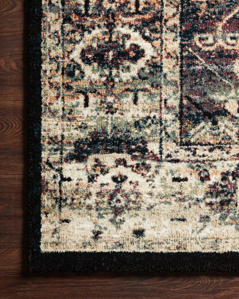 Loloi Rugs Jasmine Collection Rug in Ink, Multi - 11'6" x 15'