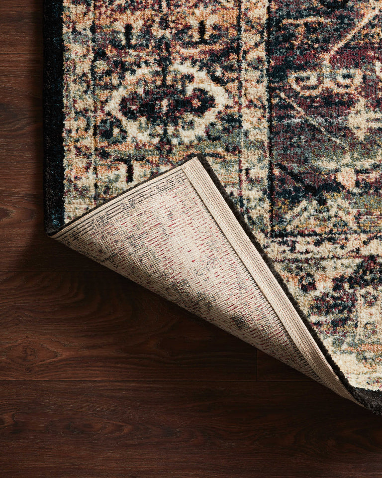 Loloi Rugs Jasmine Collection Rug in Ink, Multi - 7'10" x 10'10"