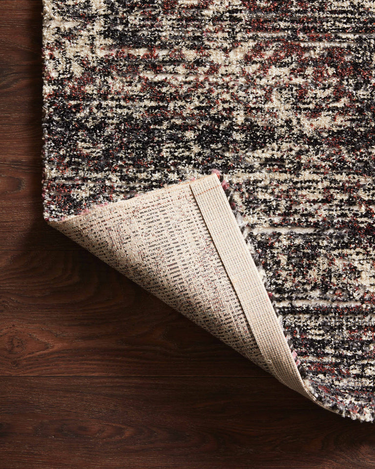 Loloi Rugs Jasmine Collection Rug in Midnight, Bordeaux - 7'10" x 10'10"