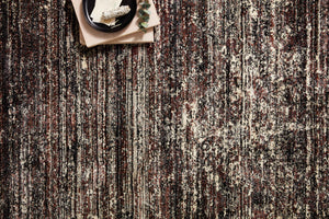 Loloi Rugs Jasmine Collection Rug in Midnight, Bordeaux - 9'6" x 13'