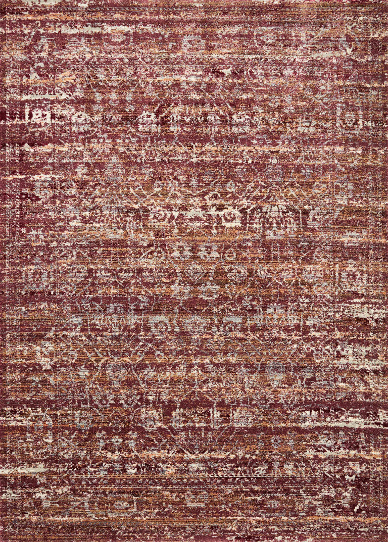 Loloi Rugs Jasmine Collection Rug in Sky, Bordeaux - 9'6" x 13'