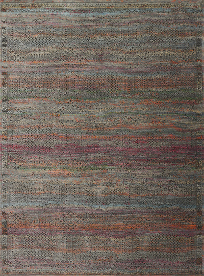 Loloi Rugs Javari Collection Rug in Charcoal, Sunset - 6'7" x 9'4"