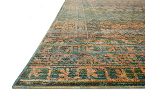 Loloi Rugs Javari Collection Rug in Lagoon, Fiesta - 6'7" x 9'4"