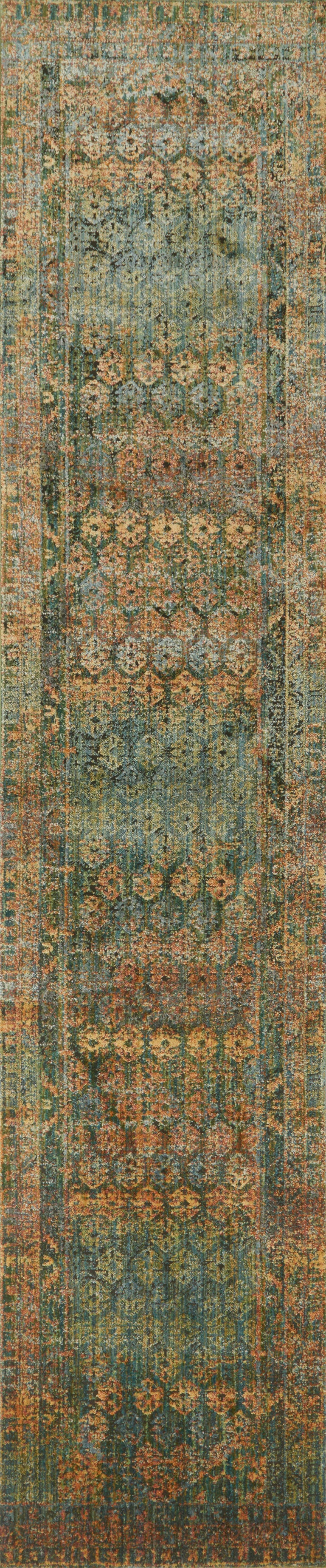 Loloi Rugs Javari Collection Rug in Lagoon, Fiesta - 9'6" x 12'6"