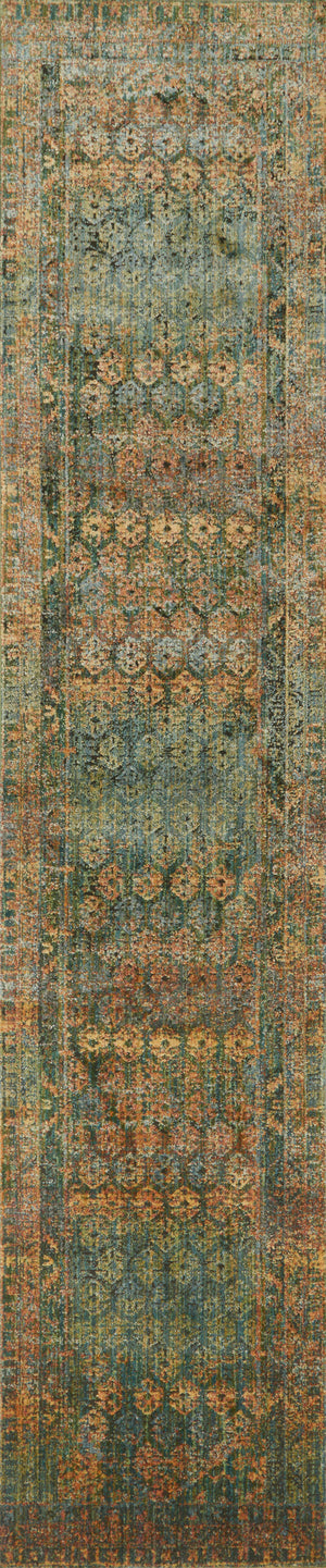 Loloi Rugs Javari Collection Rug in Lagoon, Fiesta - 7'10" x 10'