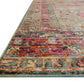 Loloi Rugs Javari Collection Rug in Slate, Berry - 6'7" x 9'4"